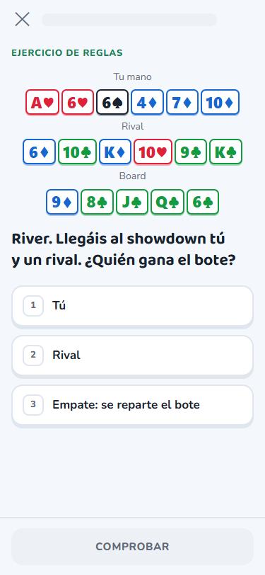 App drill: who wins the pot?